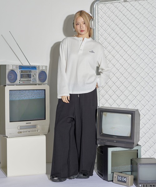 MSG(エムエスジー)の「刺繍ロゴサーマルロングスリーブTシャツ(Tシャツ/カットソー・メンズ・グレー/ブラック/ブラック系/ホワイト・S/M/L/XL)」の22枚目の写真