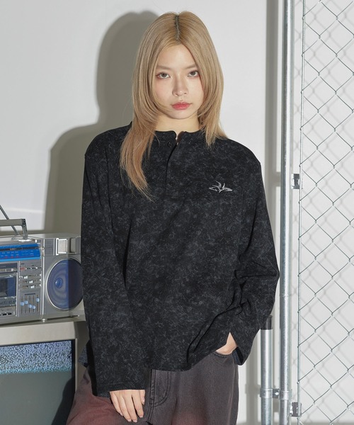 セール】刺繍ロゴサーマルロングスリーブTシャツ（Tシャツ