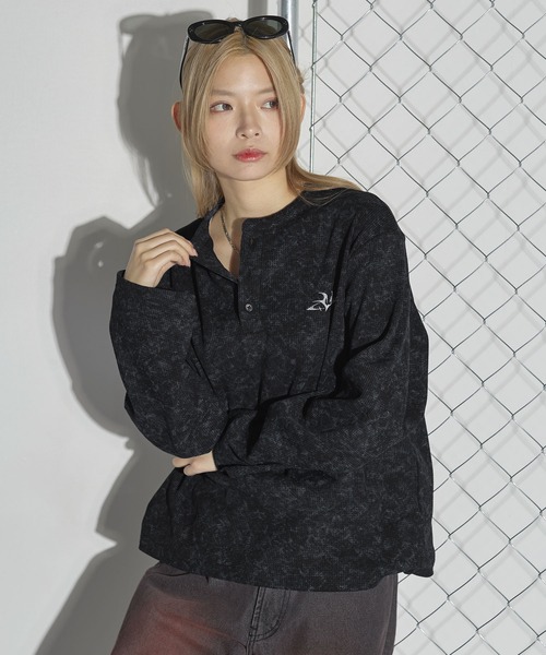 刺繍ロゴサーマルロングスリーブTシャツ（Tシャツ/カットソー