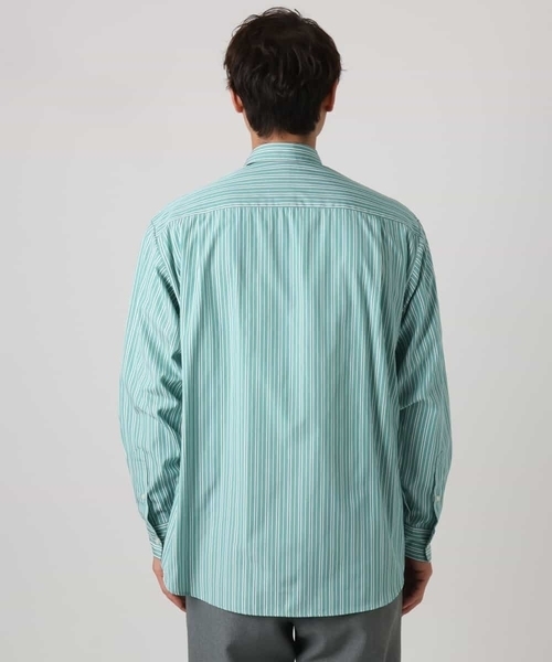 a.v.v(アーヴェヴェ)の「【イージーケア】カラーストライプワイドシルエットシャツ(シャツ/ブラウス・メンズ・ブルー/グリーン・46/48)」の10枚目の写真
