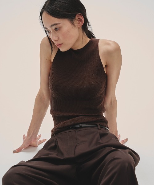 TODAYFUL（トゥデイフル）の「Merinowool 100% Tanktop（Tシャツ/カットソー・レディース・チャコールグレー/チョコ/キナリ・FREE）」の3枚目の写真