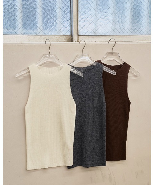 TODAYFUL（トゥデイフル）の「Merinowool 100% Tanktop（Tシャツ/カットソー・レディース・チャコールグレー/チョコ/キナリ・FREE）」の12枚目の写真