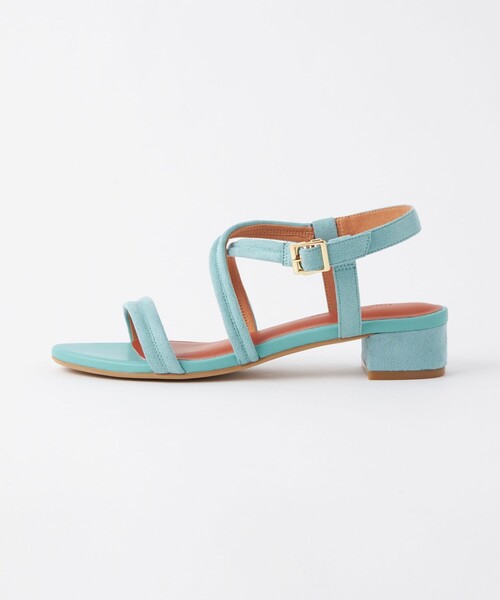 green label relaxing(グリーンレーベルリラクシング)の「パデッドクロス サンダル(3cmヒール)(サンダル・レディース・ブラック/ブラウン/ターコイズブルー・S/M/L/XL)」の1枚目の写真