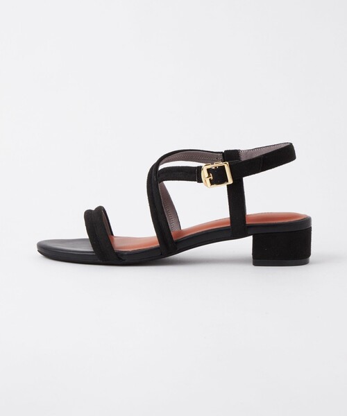 green label relaxing(グリーンレーベルリラクシング)の「パデッドクロス サンダル(3cmヒール)(サンダル・レディース・ブラック/ブラウン/ターコイズブルー・S/M/L/XL)」の2枚目の写真