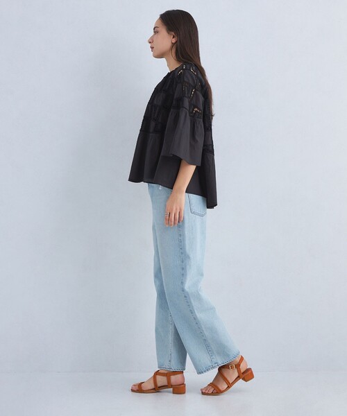 green label relaxing(グリーンレーベルリラクシング)の「パデッドクロス サンダル(3cmヒール)(サンダル・レディース・ブラック/ブラウン/ターコイズブルー・S/M/L/XL)」の22枚目の写真