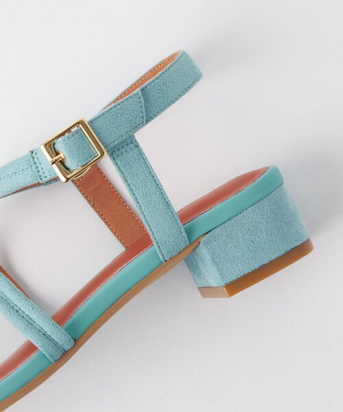 green label relaxing(グリーンレーベルリラクシング)の「パデッドクロス サンダル(3cmヒール)(サンダル・レディース・ブラック/ブラウン/ターコイズブルー・S/M/L/XL)」の6枚目の写真