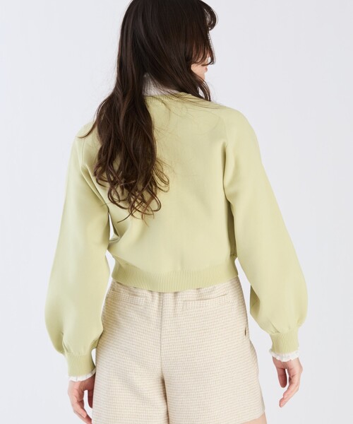 To b. by agnes b.（トゥービーバイアニエスベー）の「トゥービーライトニットブルゾン（ブルゾン・レディース・カーキ・FREE）」の4枚目の写真