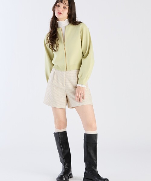 To b. by agnes b.（トゥービーバイアニエスベー）の「トゥービーライトニットブルゾン（ブルゾン・レディース・カーキ・FREE）」の5枚目の写真