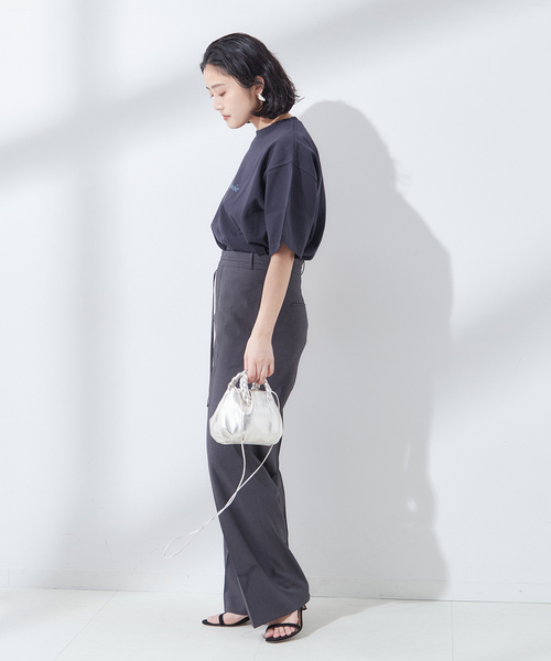 journal standard L'essage(ジャーナルスタンダードレサージュ)の「POETMEETSDUBWISE LOGO Low Oversized:Tシャツ(Tシャツ/カットソー・レディース・ライトグレー/ネイビー・FREE)」の10枚目の写真