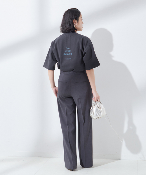 journal standard L'essage(ジャーナルスタンダードレサージュ)の「POETMEETSDUBWISE LOGO Low Oversized:Tシャツ(Tシャツ/カットソー・レディース・ライトグレー/ネイビー・FREE)」の11枚目の写真