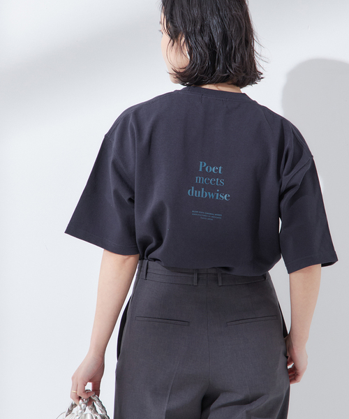 journal standard L'essage(ジャーナルスタンダードレサージュ)の「POETMEETSDUBWISE LOGO Low Oversized:Tシャツ(Tシャツ/カットソー・レディース・ライトグレー/ネイビー・FREE)」の15枚目の写真