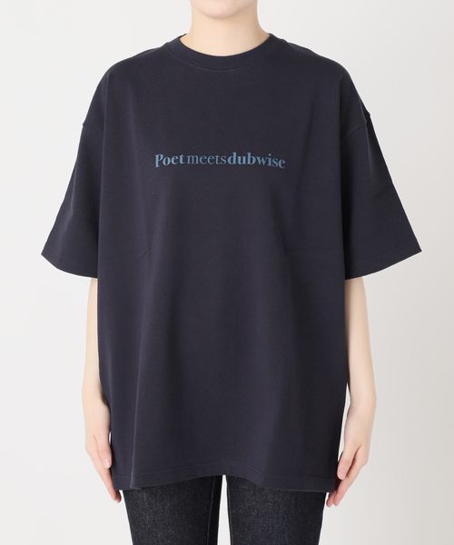 journal standard L'essage(ジャーナルスタンダードレサージュ)の「POETMEETSDUBWISE LOGO Low Oversized:Tシャツ(Tシャツ/カットソー・レディース・ライトグレー/ネイビー・FREE)」の16枚目の写真
