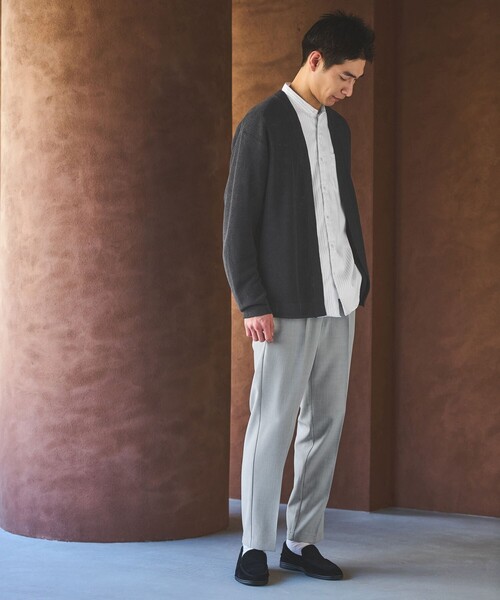 green label relaxing（グリーンレーベルリラクシング）の「オックスフォード バンドカラー シャツ ‐防シワ‐（シャツ/ブラウス・メンズ・ホワイト/ライトグレー/その他1/コバルトブルー/ロイヤルブルー・S/M/L/XL）」の6枚目の写真