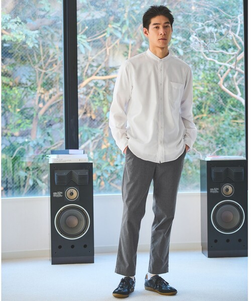 green label relaxing（グリーンレーベルリラクシング）の「オックスフォード バンドカラー シャツ ‐防シワ‐（シャツ/ブラウス・メンズ・ホワイト/ライトグレー/その他1/コバルトブルー/ロイヤルブルー・S/M/L/XL）」の10枚目の写真