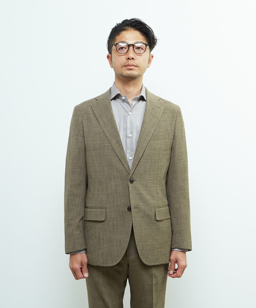 MEN'S MELROSE(メンズメルローズ)の「トラベストブッチャーコンフォートジャケット(セットアップ可)(テーラードジャケット・メンズ・ネイビー/ベージュ・3/4/5/2)」の3枚目の写真
