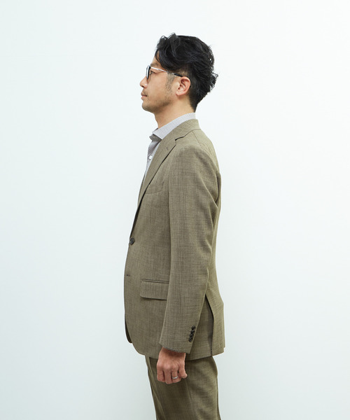 MEN'S MELROSE(メンズメルローズ)の「トラベストブッチャーコンフォートジャケット(セットアップ可)(テーラードジャケット・メンズ・ネイビー/ベージュ・3/4/5/2)」の4枚目の写真