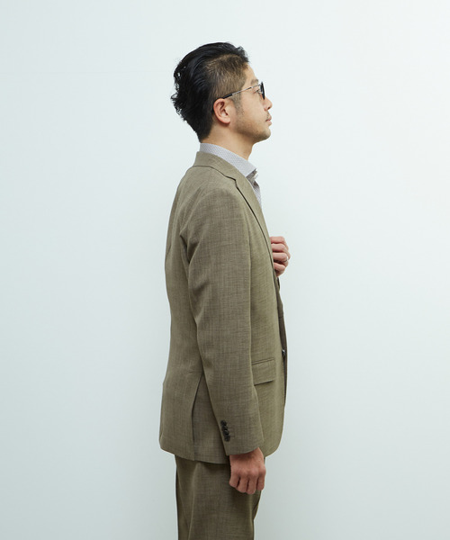 MEN'S MELROSE(メンズメルローズ)の「トラベストブッチャーコンフォートジャケット(セットアップ可)(テーラードジャケット・メンズ・ネイビー/ベージュ・3/4/5/2)」の6枚目の写真