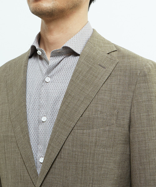 MEN'S MELROSE(メンズメルローズ)の「トラベストブッチャーコンフォートジャケット(セットアップ可)(テーラードジャケット・メンズ・ネイビー/ベージュ・3/4/5/2)」の7枚目の写真