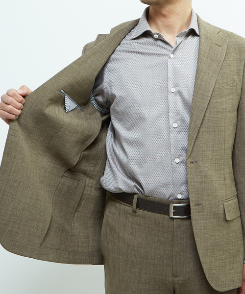 MEN'S MELROSE(メンズメルローズ)の「トラベストブッチャーコンフォートジャケット(セットアップ可)(テーラードジャケット・メンズ・ネイビー/ベージュ・3/4/5/2)」の9枚目の写真