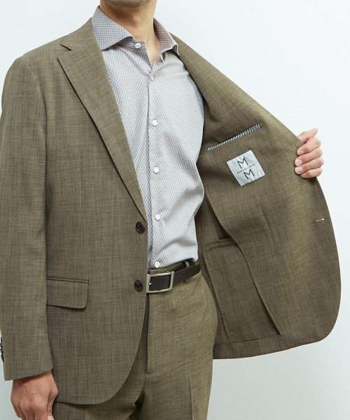 MEN'S MELROSE(メンズメルローズ)の「トラベストブッチャーコンフォートジャケット(セットアップ可)(テーラードジャケット・メンズ・ネイビー/ベージュ・3/4/5/2)」の10枚目の写真