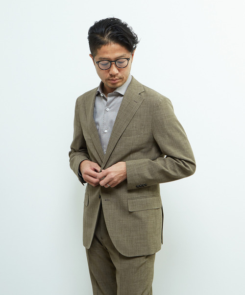 MEN'S MELROSE(メンズメルローズ)の「トラベストブッチャーコンフォートジャケット(セットアップ可)(テーラードジャケット・メンズ・ネイビー/ベージュ・3/4/5/2)」の15枚目の写真