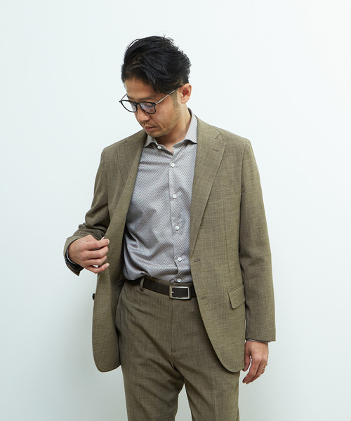 MEN'S MELROSE(メンズメルローズ)の「トラベストブッチャーコンフォートジャケット(セットアップ可)(テーラードジャケット・メンズ・ネイビー/ベージュ・3/4/5/2)」の16枚目の写真