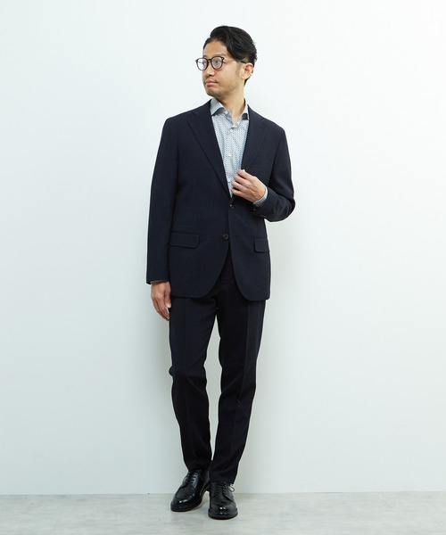 MEN'S MELROSE(メンズメルローズ)の「トラベストブッチャーコンフォートジャケット(セットアップ可)(テーラードジャケット・メンズ・ネイビー/ベージュ・3/4/5/2)」の21枚目の写真
