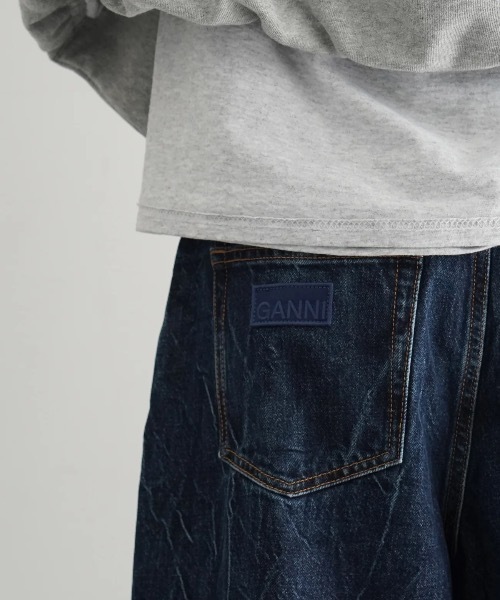 GANNI Crinkled Future Denim Marri