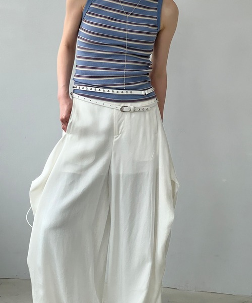 YOUYILIN】2wayドレープ ワイドシルエットパンツ CHYOUW25s007