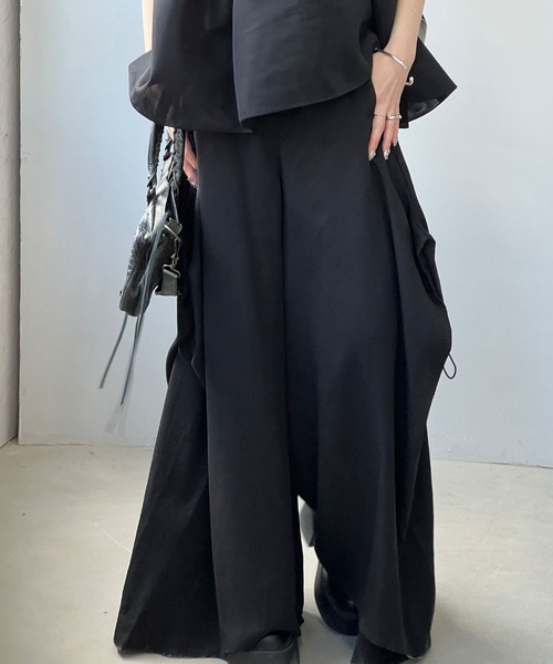 YOUYILIN】2wayドレープ ワイドシルエットパンツ CHYOUW25s007