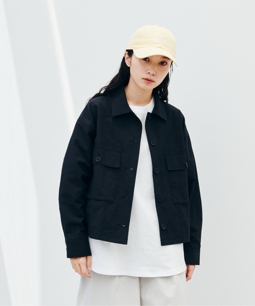 KELTY(ケルティ)の「ショート シャツ ブルゾン(ブルゾン・レディース・ライトブルー/カーキ/ブラック/ベージュ・FREE)」の2枚目の写真