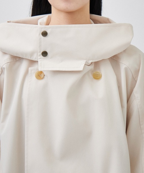 VACHEMENT(ヴァシュモン)の「【VACHEMENT/ヴァシュモン】リサイクルシェルタフタショートトレンチ(トレンチコート・レディース・キナリ/ブラック・FREE)」の14枚目の写真