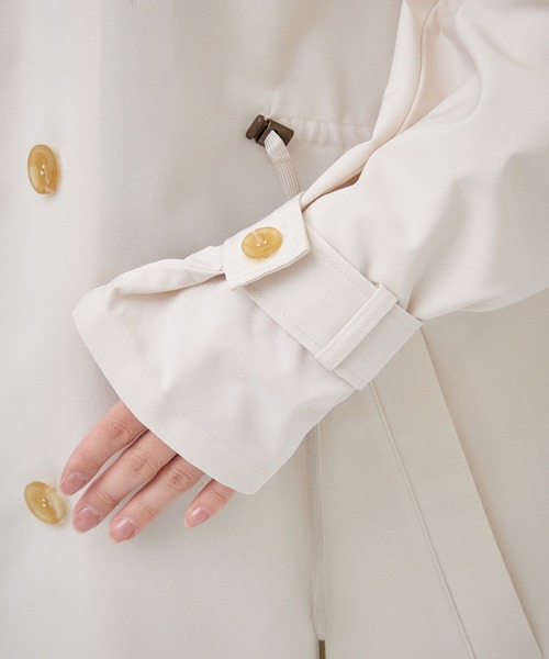 VACHEMENT(ヴァシュモン)の「【VACHEMENT/ヴァシュモン】リサイクルシェルタフタショートトレンチ(トレンチコート・レディース・キナリ/ブラック・FREE)」の16枚目の写真