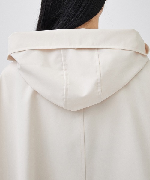 VACHEMENT(ヴァシュモン)の「【VACHEMENT/ヴァシュモン】リサイクルシェルタフタショートトレンチ(トレンチコート・レディース・キナリ/ブラック・FREE)」の19枚目の写真