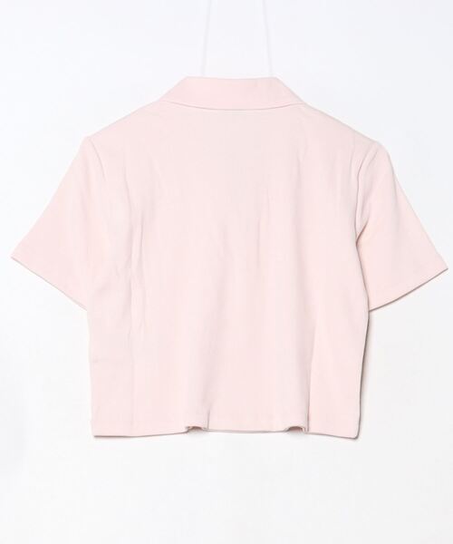 Calvin Klein(カルバン・クライン)の「ロゴリブ ポロシャツ(ポロシャツ・レディース・ブラック/ライトピンク/ホワイト・M/S/XS)」の4枚目の写真