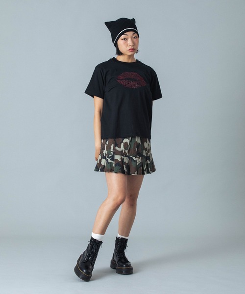 X-girl（エックスガール）の「CAT EAR BEANIE（ニットキャップ/ビーニー・レディース・ホワイト/ブラック・ONE SIZE）」の14枚目の写真