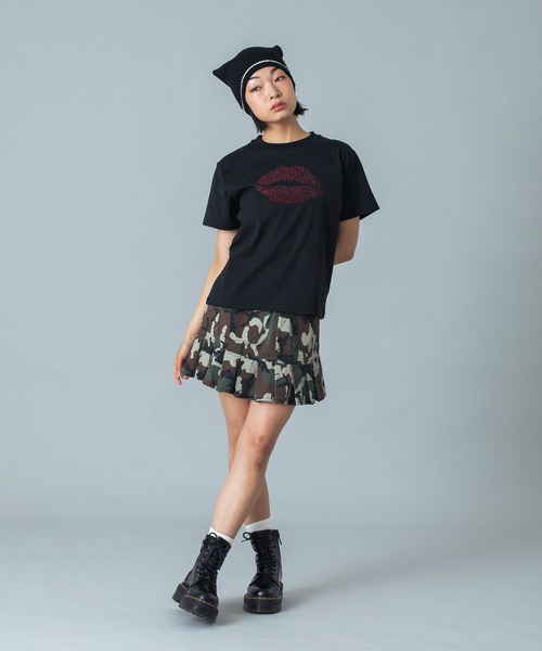 X-girl（エックスガール）の「CAT EAR BEANIE（ニットキャップ/ビーニー・レディース・ホワイト/ブラック・ONE SIZE）」の15枚目の写真