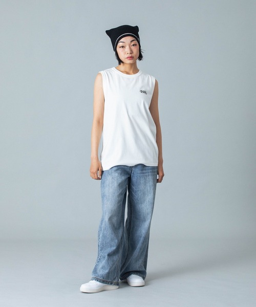 X-girl（エックスガール）の「CAT EAR BEANIE（ニットキャップ/ビーニー・レディース・ホワイト/ブラック・ONE SIZE）」の17枚目の写真