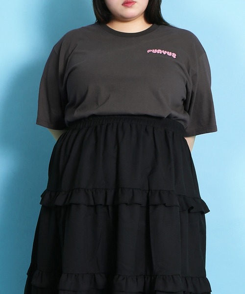 PUNYUS（プニュズ）の「10th rabbitビッグＴシャツ（Tシャツ/カットソー・レディース・ホワイト/スミクロ・3/4）」の14枚目の写真