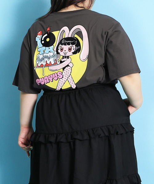 PUNYUS（プニュズ）の「10th rabbitビッグＴシャツ（Tシャツ/カットソー・レディース・ホワイト/スミクロ・3/4）」の17枚目の写真