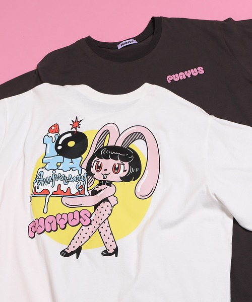 PUNYUS（プニュズ）の「10th rabbitビッグＴシャツ（Tシャツ/カットソー・レディース・ホワイト/スミクロ・3/4）」の22枚目の写真