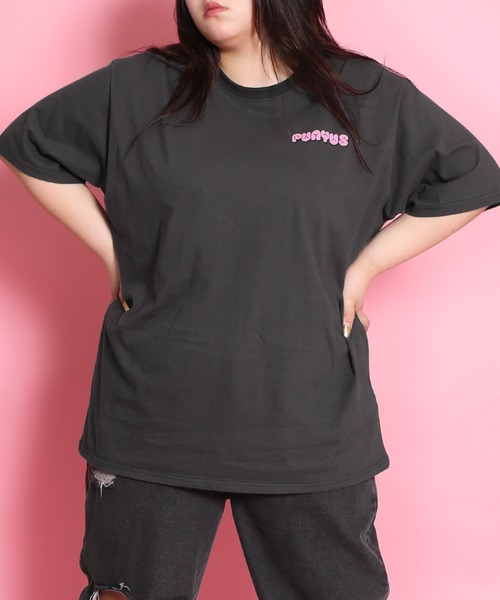 PUNYUS（プニュズ）の「10th rabbitビッグＴシャツ（Tシャツ/カットソー・レディース・ホワイト/スミクロ・3/4）」の10枚目の写真