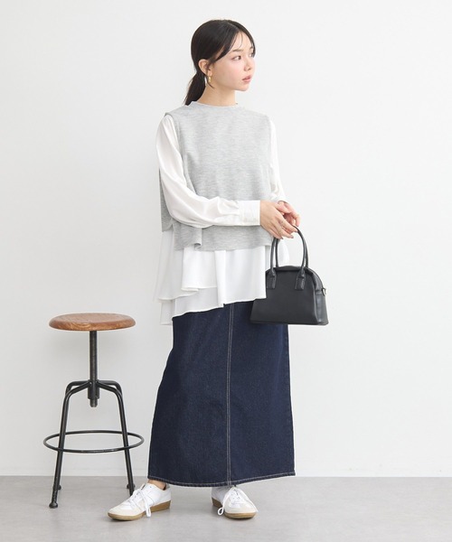 earth music&ecology（アースミュージックアンドエコロジー）の「ナローデニムスカート（デニムスカート・レディース・ブルー系その他/インディゴブルー・M/S）」の14枚目の写真