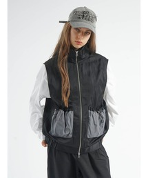 MESH POCKET DOUBLE ZIP VEST