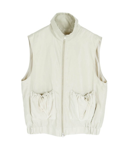 :ETHROF(イーサオブ)の「MESH POCKET DOUBLE ZIP VEST(ベスト・レディース・グレー/アイボリー/ブラック・FREE)」の20枚目の写真