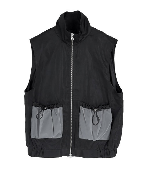 :ETHROF(イーサオブ)の「MESH POCKET DOUBLE ZIP VEST(ベスト・レディース・グレー/アイボリー/ブラック・FREE)」の21枚目の写真