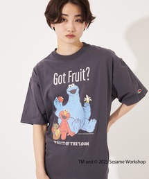 SESAME STREET×FTL Illust T-Shirt B / コラボ / セサミストリート / 半袖 / 前面 / キャラクター / イラスト / プリント / ワンポイント / ロゴ / ユニセックス