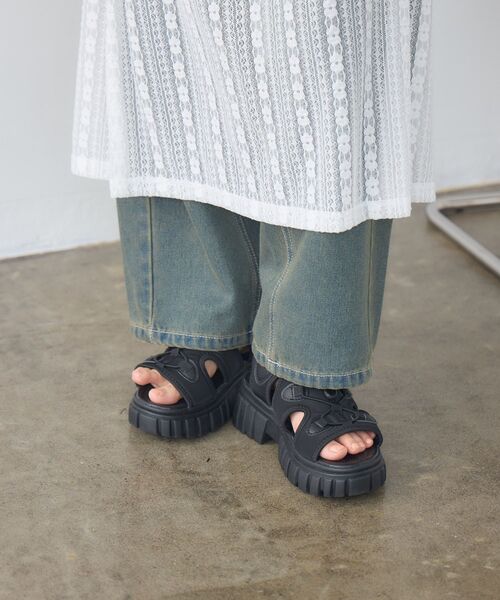 ems excite（エムズエキサイト）の「スポーツサンダル（サンダル・レディース・ブラック/ライトベージュ/オフホワイト・MEDIUM/LARGE）」の7枚目の写真