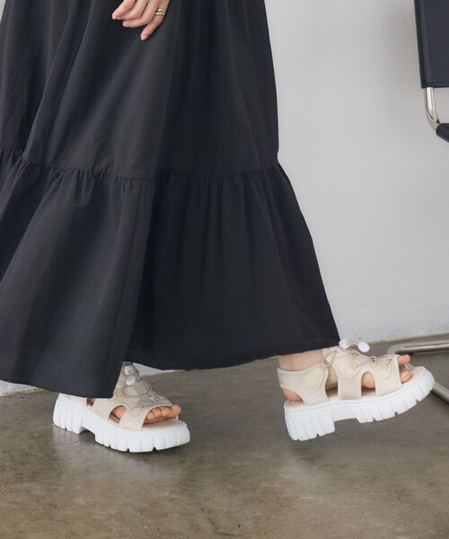 ems excite（エムズエキサイト）の「スポーツサンダル（サンダル・レディース・ブラック/ライトベージュ/オフホワイト・MEDIUM/LARGE）」の9枚目の写真