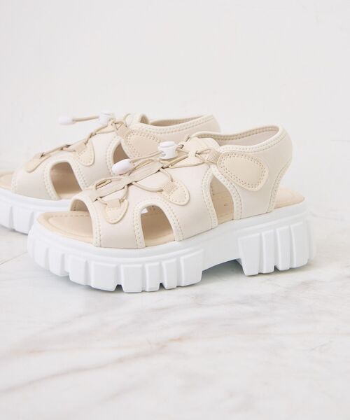 ems excite（エムズエキサイト）の「スポーツサンダル（サンダル・レディース・ブラック/ライトベージュ/オフホワイト・MEDIUM/LARGE）」の17枚目の写真